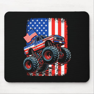 Tapis De Souris Garçons Monster Truck Drapeau Usa Monster Truck 4 