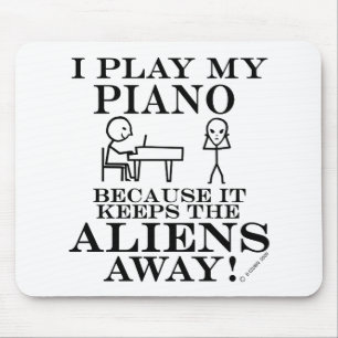 Tapis De Souris Garde le piano parti d'aliens