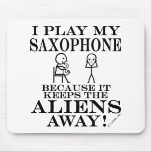 Tapis De Souris Garde le saxophone parti d'aliens