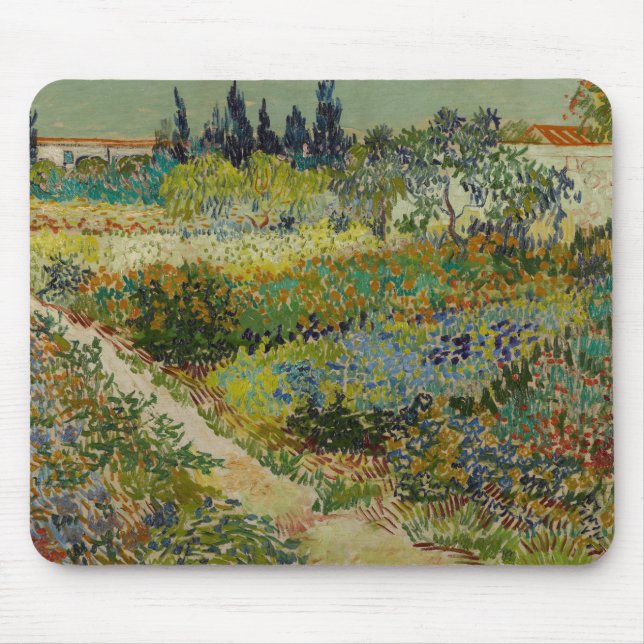 Tapis De Souris Garden at Arles by Vincent Van Gogh (Devant)