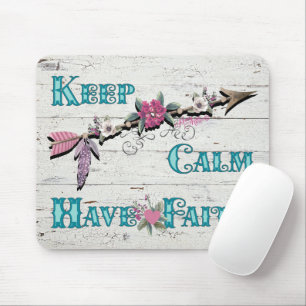 Tapis De Souris Gardez le calme Ayez Faith Souris Pad