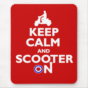 Tapis De Souris Gardez le calme et le scooter sur Mousepad
