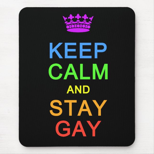 Tapis De Souris Gardez le calme et restez le mousepad gai (Devant)