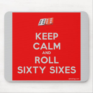 Tapis De Souris Gardez le calme et roulez soixante Sixes Mousepad
