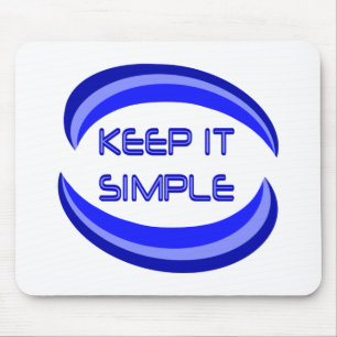 Tapis De Souris Gardez-le simple Citation de Slogan Récupération e