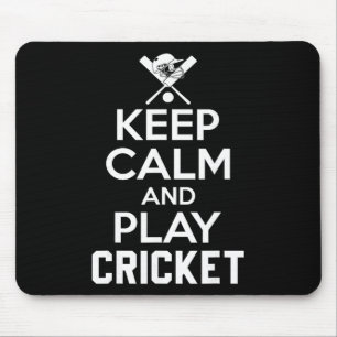 Tapis De Souris Gardez votre calme et jouez au cricket 2