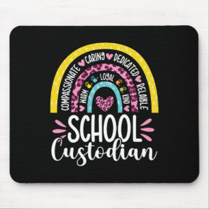 Tapis De Souris Gardien Battery Life School Janitor Rainbow