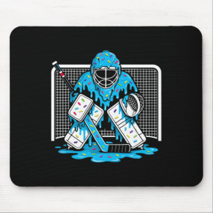 Tapis De Souris Gardien de hockey Crème glacée Drip Garçons Hockey