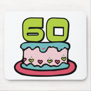 Tapis De Souris Gâteau d'anniversaire de 60 ans