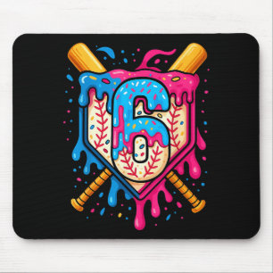 Tapis De Souris Gâteau d'anniversaire Hugvyn 6 Baseball Glace Coul