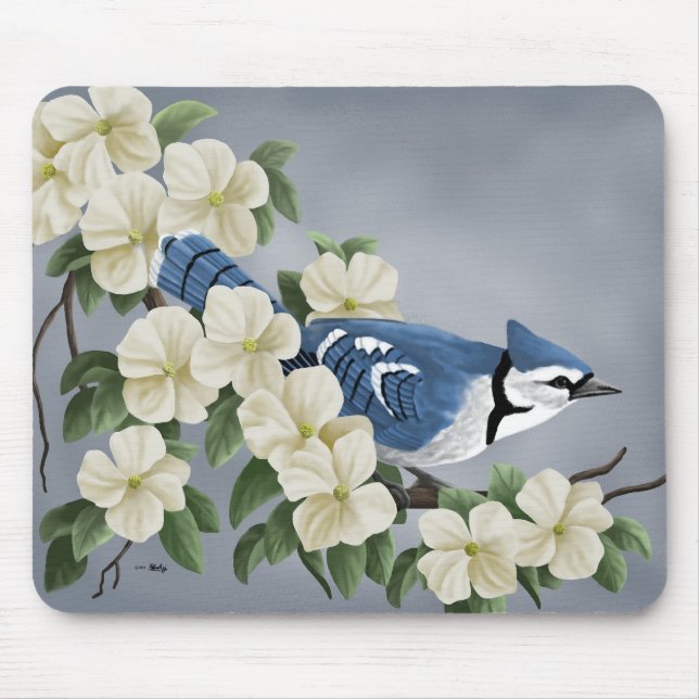 Tapis De Souris Geai bleu Mousepads (Devant)