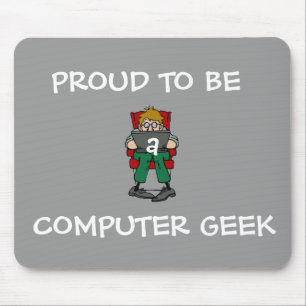 Tapis De Souris Geek Mousepad d'ordinateur (gris)