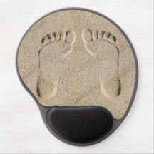 Beach Footprints in Sand