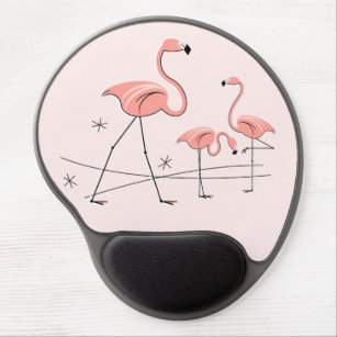 Tapis De Souris Gel Flamants roses Pink Trio 2 gel mousepad