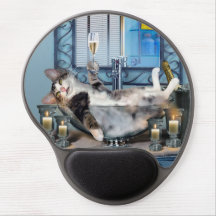 Mousepad drôle avec Kitty pompette