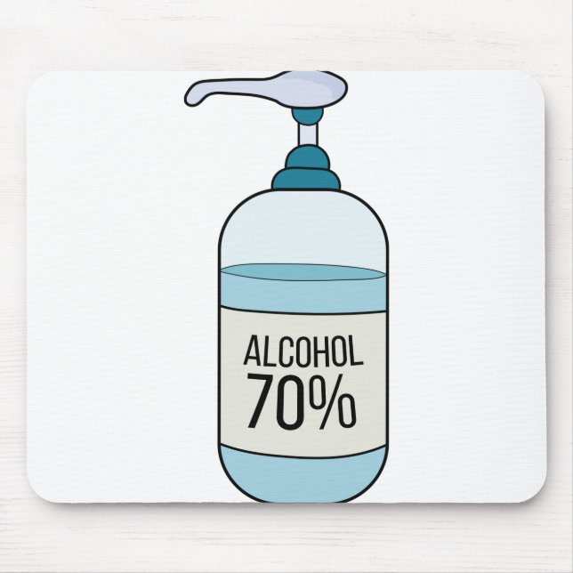Tapis De Souris Gel Sanitizer à la main avec 70% d'alcool (Devant)