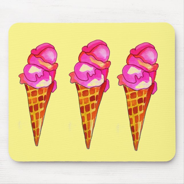 Tapis De Souris gelée de crème glacée art alimentaire mignon (Devant)
