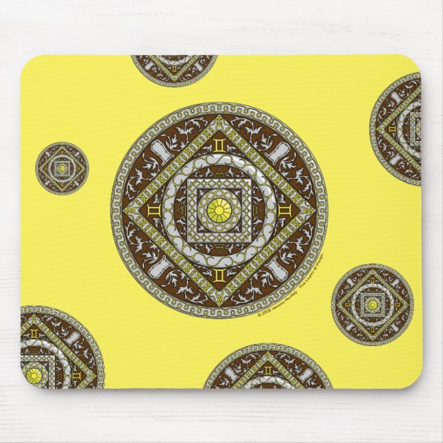 Tapis De Souris Gemini Mandala Mousepad (Devant)