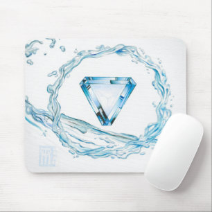Tapis De Souris Gemstone de coeur Aquamarine