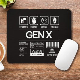Tapis De Souris Génération amusante X Traits descriptifs
