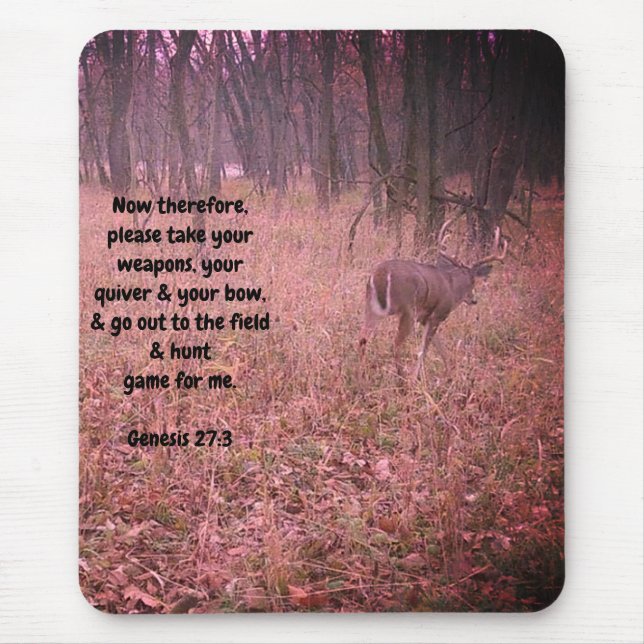 Tapis De Souris Genèse 27:3 Pad de souris Buck Whitetail (Devant)