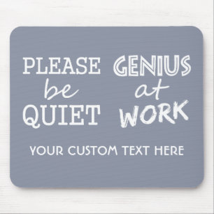 Tapis De Souris Génie au monogramme de travail et au mousepad