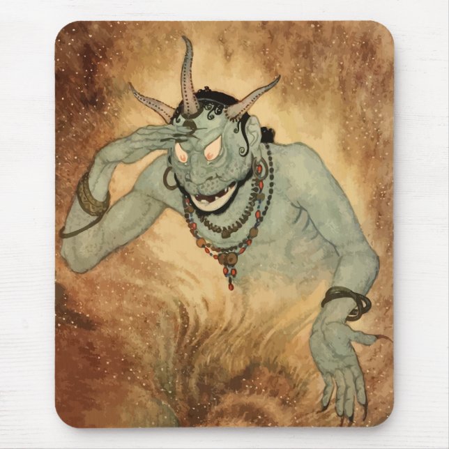 Tapis De Souris Génie des nuits arabes par Edmund Dulac (Devant)