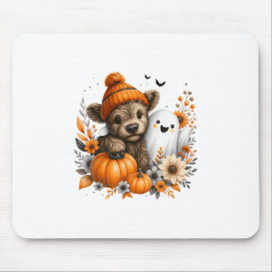 Tapis De Souris Génisse reconnaissante Vache Fantôme Thanksgiving