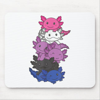 Tapis De Souris Genre fluide Fierté fluide de genre Lgbtq Axolotl