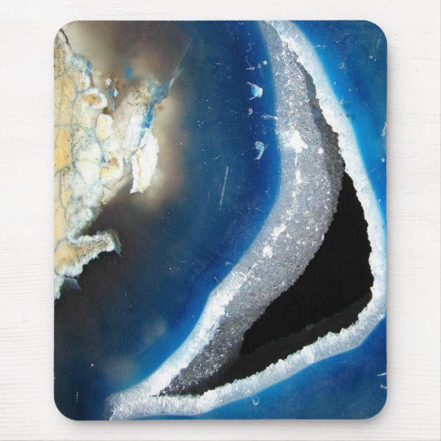 Tapis De Souris Géode Agate Bleu (Devant)