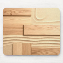 Tapis De Souris Geometric Wood On Sand Design