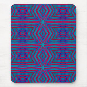 Tapis De Souris Géométrie rouge étoile et bleu
