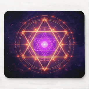 Tapis De Souris Géométrie sacrée Mandala – Lumière au sein du cosm