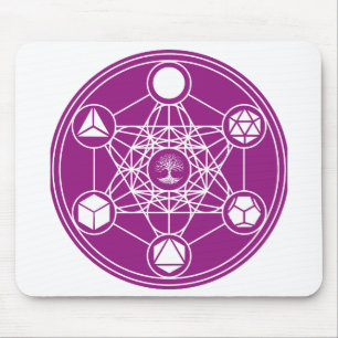 Tapis De Souris géométrie sacrée Métatrons Cube Énergie Abstraite