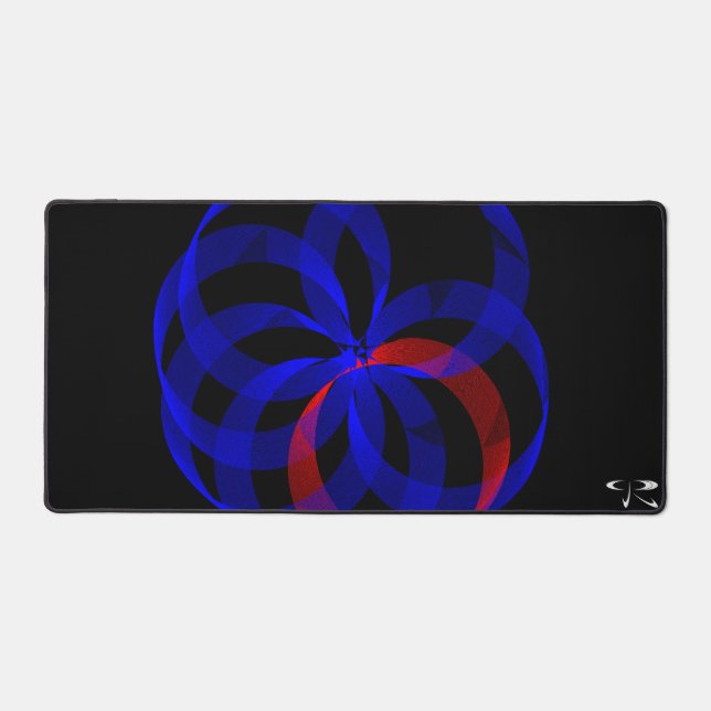 Tapis de souris géométrique à Accentuation rouge (Recto)