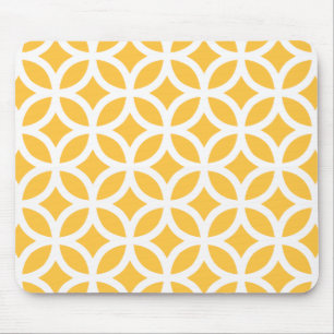 Tapis De Souris Géométrique jaune solaire