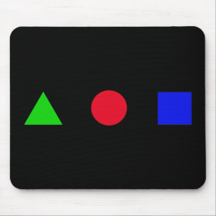 Tapis De Souris géométrique - triangle, cercle et carré