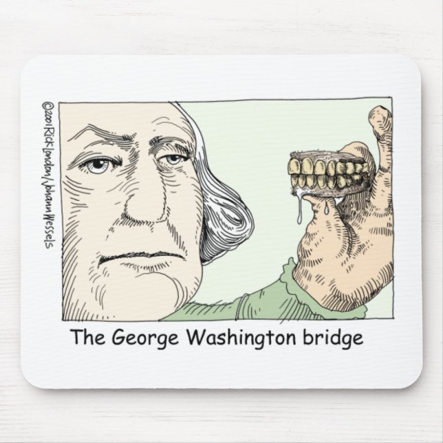Tapis De Souris George Washington Dents Drôle Drôle Cadeaux & Obje (Devant)
