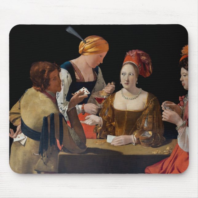Tapis De Souris Georges de la Tour - Cheat avec l'As des Diamants (Devant)