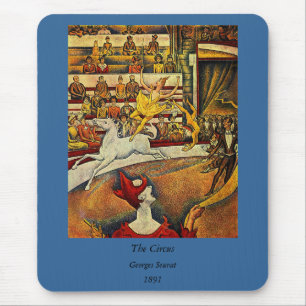 Tapis De Souris Georges Seurat's The Circus (1891) - Clown & Rider