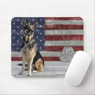 Tapis De Souris German Shepherd With Dog Tags