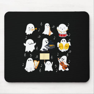 Tapis De Souris Ghost Jouer Instruments De Musique Halloween Musiq