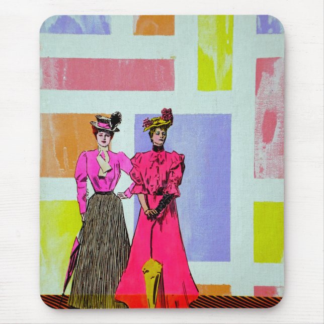 Tapis De Souris Gibson Girls in a Mondrian Motif (Devant)