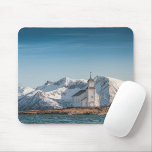 Tapis De Souris Gimsoy Church Lofoten Norvège
