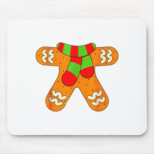 Tapis De Souris Gingerbread Man Shirt Adult Kids Men Women Cookie  (Devant)