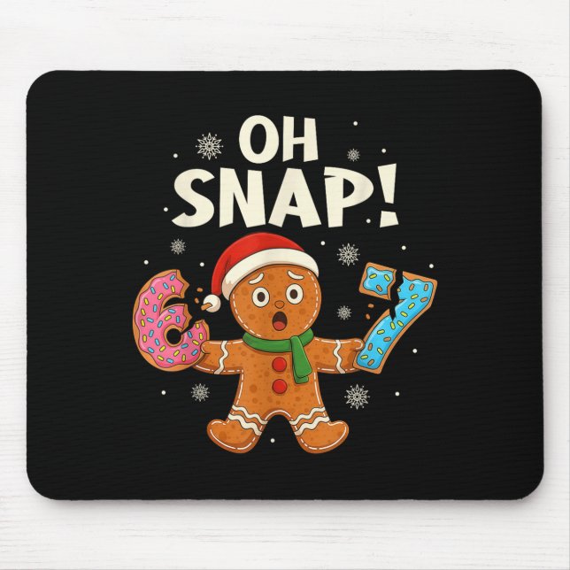 Tapis De Souris Gingerbread Six Seven 67 Bruh 6 7 Christmas Girl B (Devant)