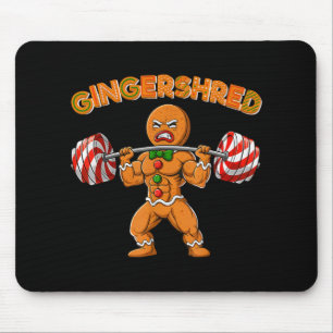 Tapis De Souris Gingershred Bodybuilder Drôle Bonhomme en pain d'é