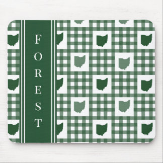 Tapis De Souris Gingham vert de l'Ohio