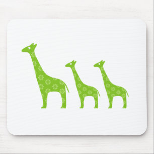Tapis De Souris Girafe debout (Vert)