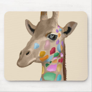 Tapis De Souris Girafe multicolore
